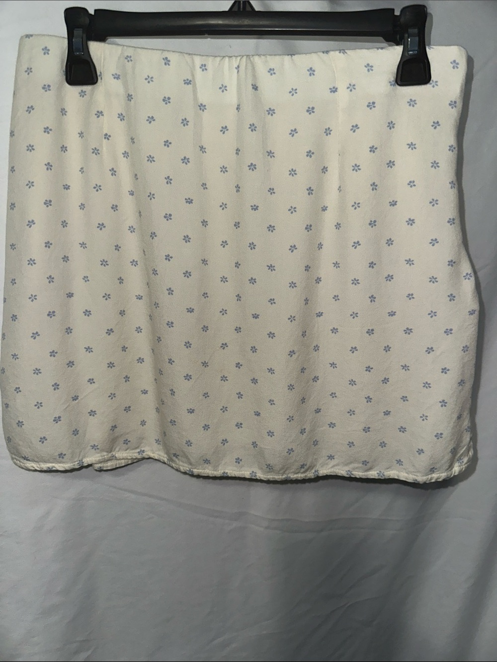 American Eagle Outfitters Cream Mini Skirt with Light Blue Floral Print